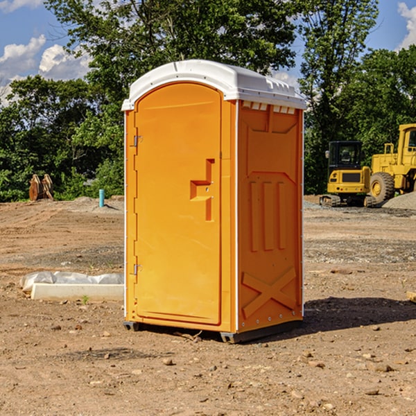 how often are the portable restrooms cleaned and serviced during a rental period in Boley